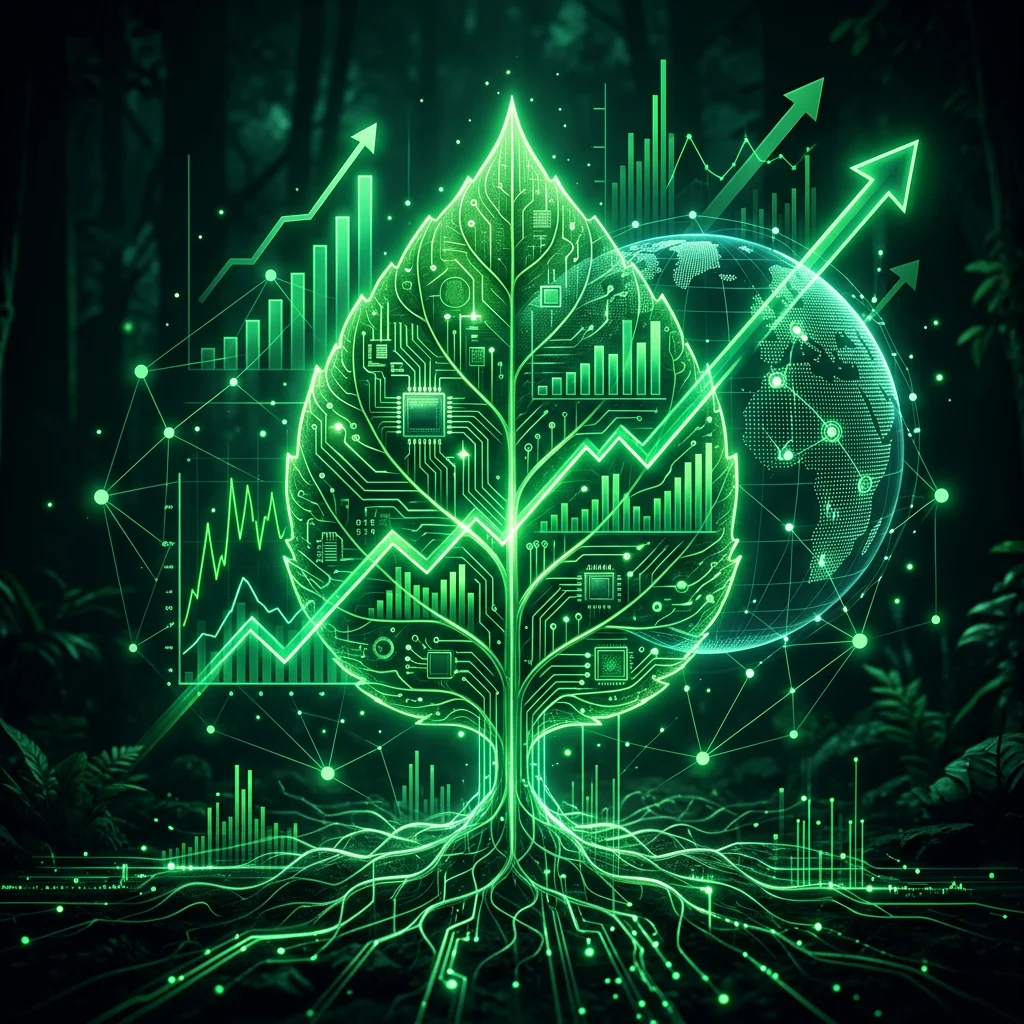 Digital growth illustration